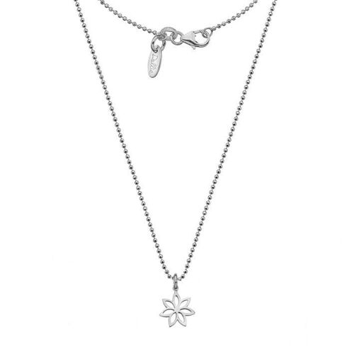 Diamond Cut Flower Necklace