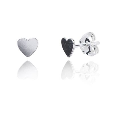 Boucles d'oreilles coeur en argent Aimee Mini