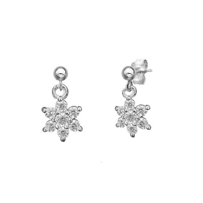 Pendientes Flor Brillante