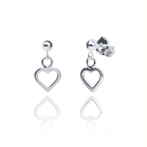 Annabelle Silver Heart Earrings