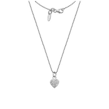 Collier scintillant coeur 1