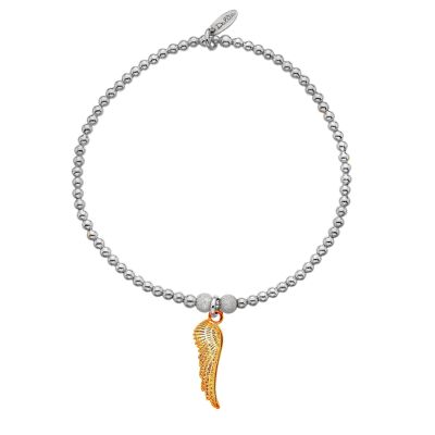 Sie fliegt mit ihrem eigenen Flügel-Rosen-Armband