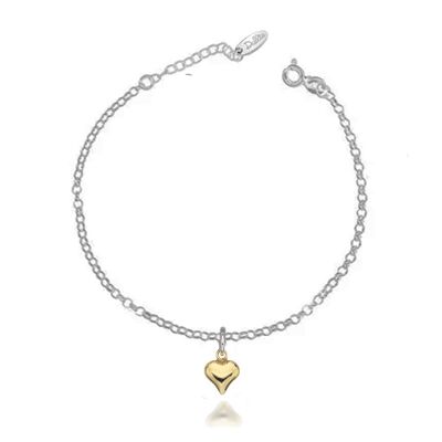 Golden Heart Expressions Bracelet