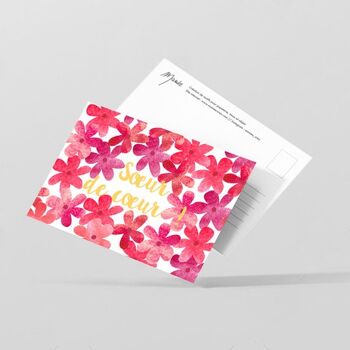 LOT de 6 cartes postales fleuries 4