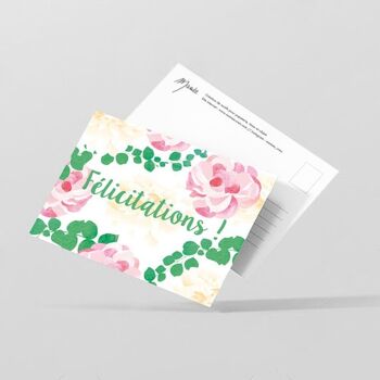 LOT de 6 cartes postales fleuries 6