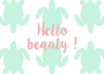 Carte postale "hello beauty" 2