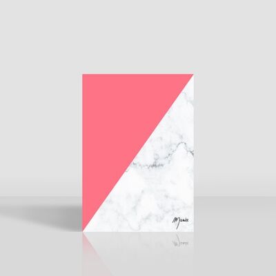 Raspberry pink marble notebook