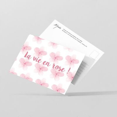 Carte postale "La vie en rose"