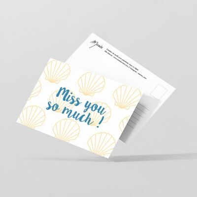 Postkarte "vermisse dich"