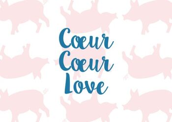 Carte postale "coeur coeur love" 2