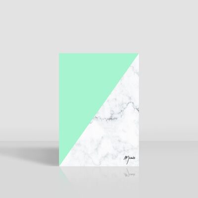 water green marble notebook