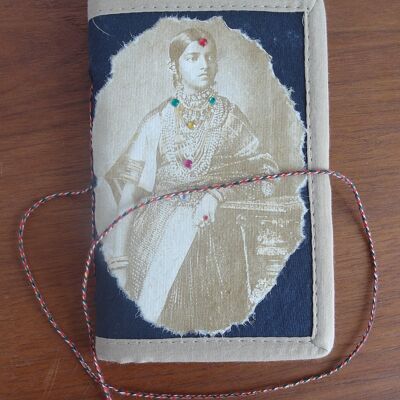 Expressive notebook made of recycled paper with historical Maharani photography