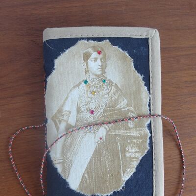 Expressive notebook made of recycled paper with historical Maharani photography