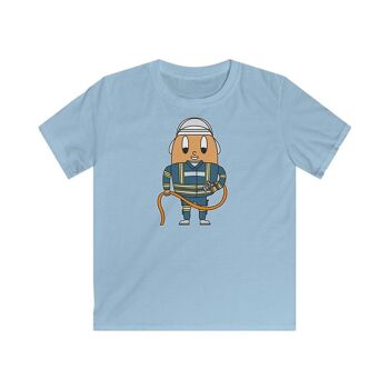 MAPHILLEREGGS pompier - t-shirt enfant bleu clair