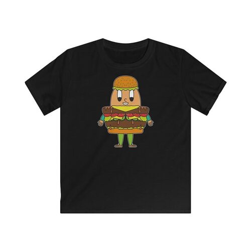 MAPHILLEREGGS Hamburger - Kinder T-Shirt schwarz