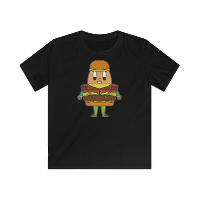 MAPHILLEREGGS Hamburger - Kinder T-Shirt schwarz