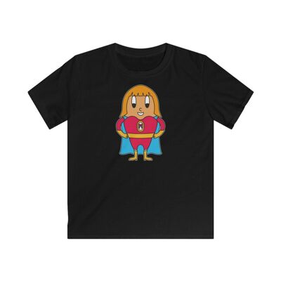 MAPHILLEREGGS Superhéroe - Camiseta niño negra