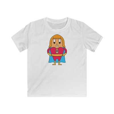 MAPHILLEREGGS Superheroine - Maglietta per bambini bianca