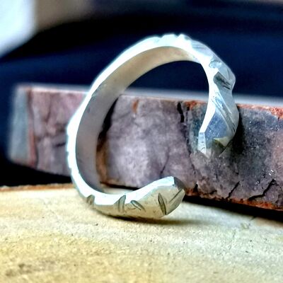 ROCHE adjustable ring in 925 silver