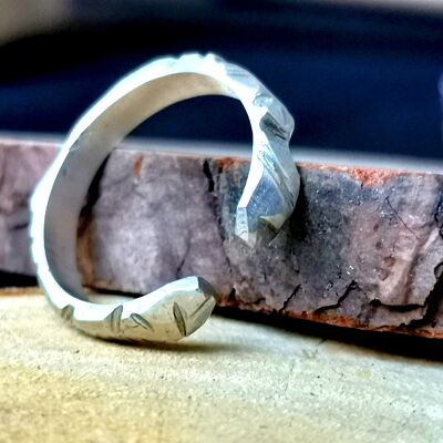 ROCHE verstellbarer Ring in 925er Silber