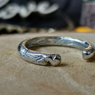 BRANCHE adjustable ring in 925 silver