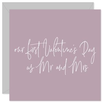 Notre première carte de Saint Valentin en tant que Mr et Mrs 1