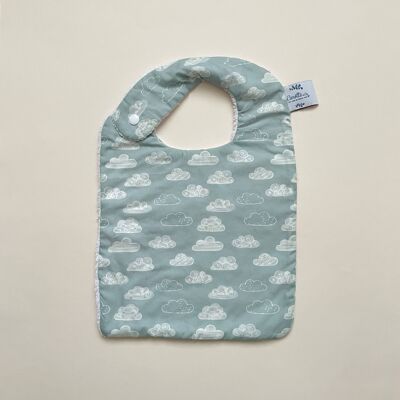 Classic bib Celadon blue clouds