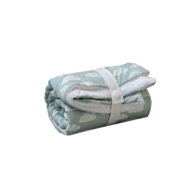 Nomadic blanket celadon blue clouds