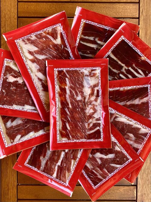 Ham Iberico Acorn-fed. Red label Hand-cut | 10 Pack