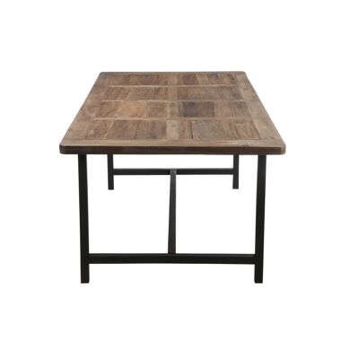 Vemmer metal and wood dining table
