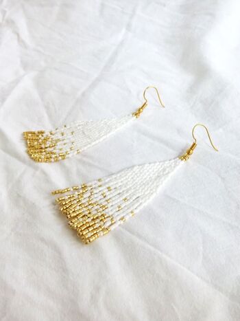 Maxi boucles d'oreilles Sofia - blanc