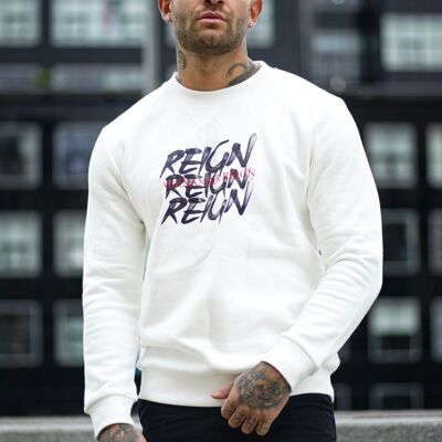 ALEXANDER REIGN Sweatshirt mit dreifachem Reign-Graffiti-Logo-Print