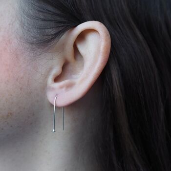Boucles d’oreilles Arc Silver Large- Boucles d’oreilles arc en argent sterling minimales 2