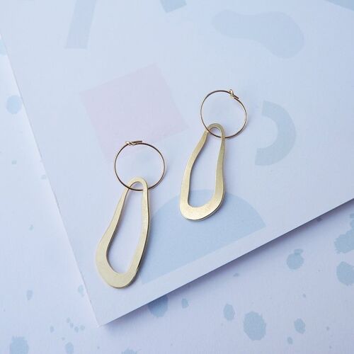 Pool Earrings One- gold statement drop earrings