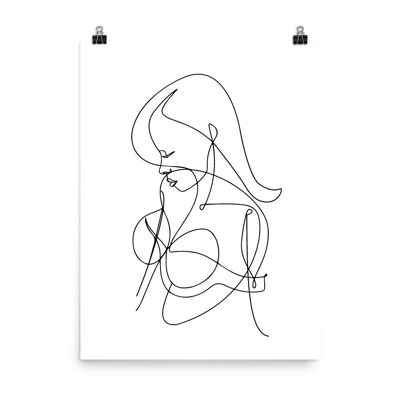 minimalist woman poster