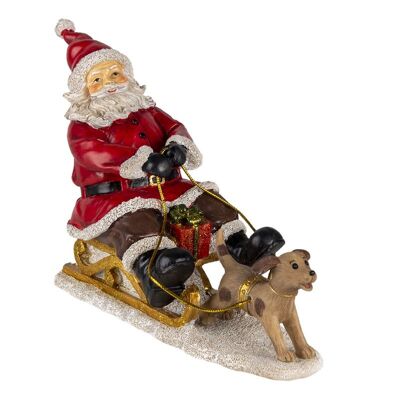 Decoratie kerstman op slee 24x8x16 cm 2