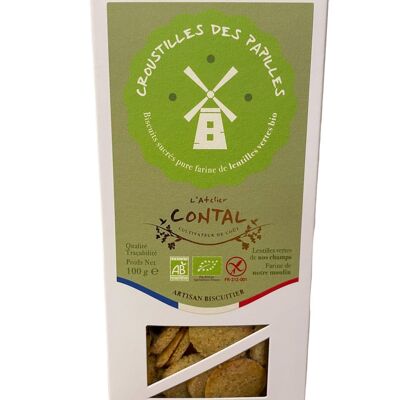 Small crispy biscuits with a delicately buttered taste "Croustilles des Papilles" certified organic and gluten-free (Pause Gourmande)