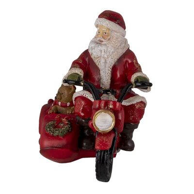 Decoratie kerstman op motor 19x14x17 cm 1