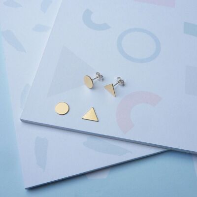 Balance Studs: orecchini a bottone in oro non corrispondenti