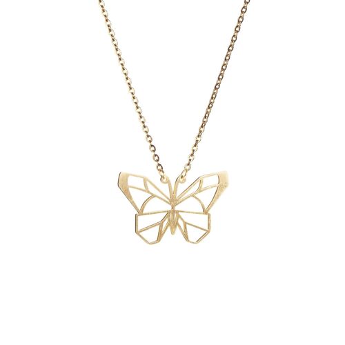 Butterfly Gold Origami Necklace