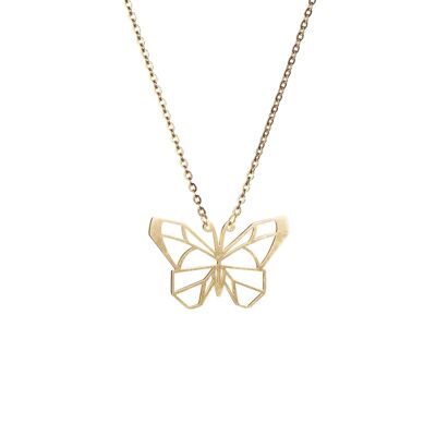Butterfly Gold Origami Necklace