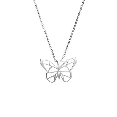 Schmetterlings-Silber-Origami-Halskette