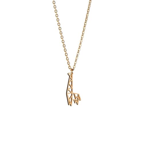 Giraffe Gold Origami Necklace