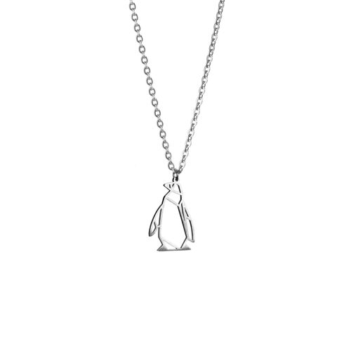 Penguin Silver Origami Necklace