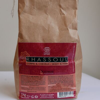 Rhassoul certified COSMOS NATURAL, 1 kg bulk format