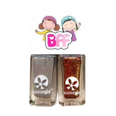 BFF Glimmer Glam silver + red and gold glitter
