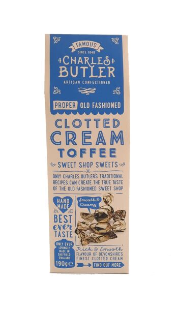 Charles Butler's Clotted Cream Toffees 190g 4