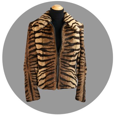 Kuschelige Jacke Kaninchen im Zebra-Design 38