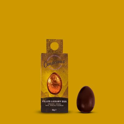 Lusso 85% Uovo di Pasqua al Tartufo di Cioccolato Biologico Vegano 50g