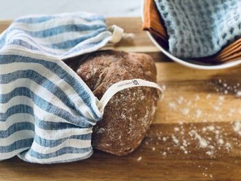Sacs à pain en lin - Sacs en lin réutilisables - Sacs de rangement en lin 4